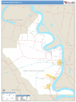 W. Baton Rouge County Wall Map Basic Style